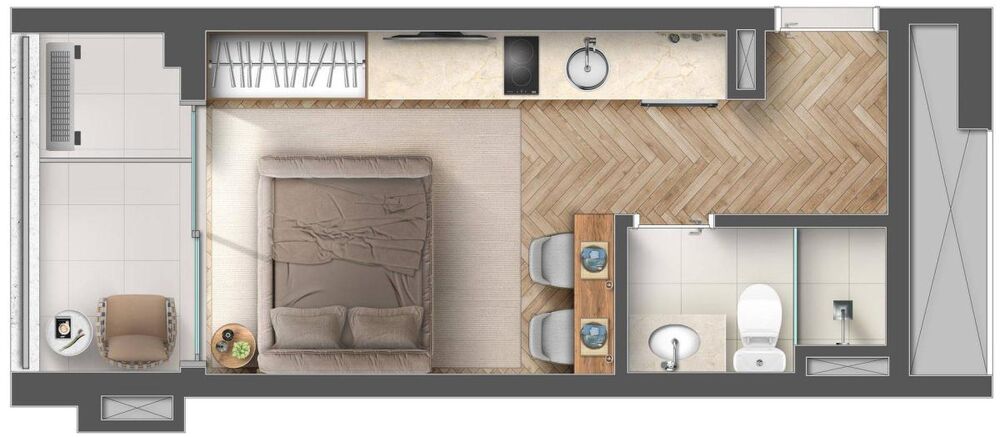 Apartamento, 26 m² - Foto 2
