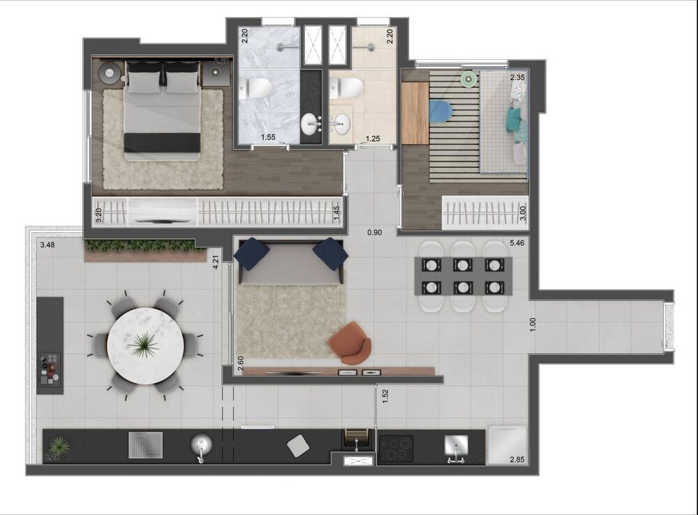 Apartamento, 1 quarto, 36 m² - Foto 8