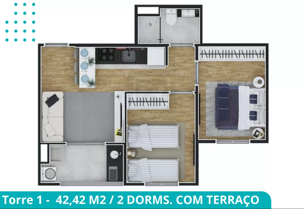 Apartamento, 2 quartos, 41 m² - Foto 4