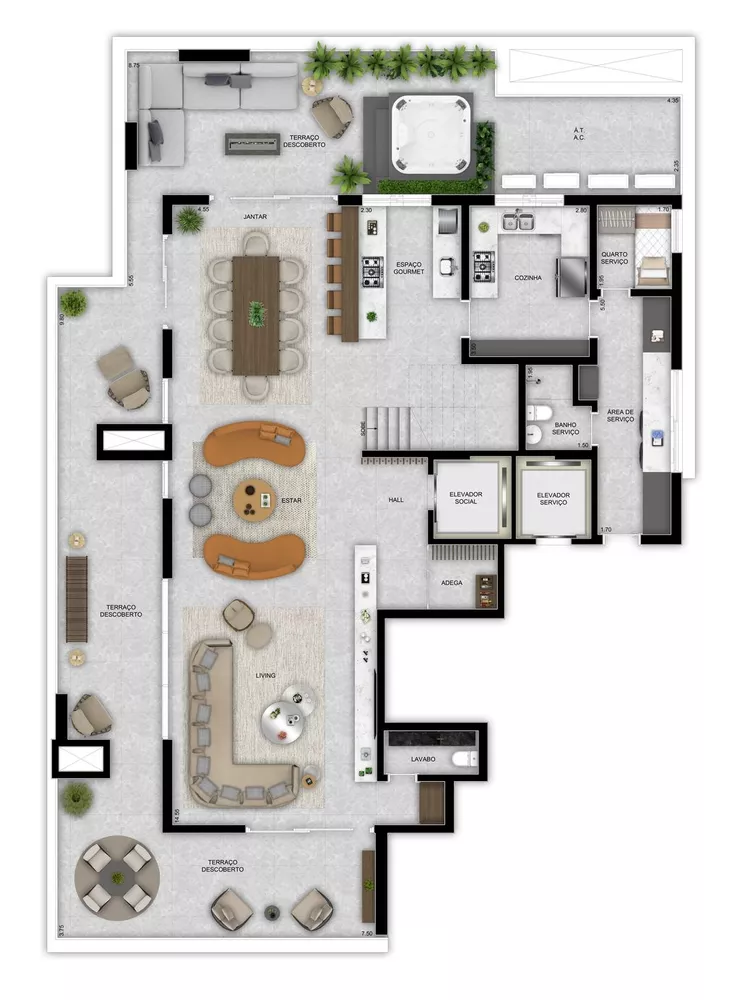 Cobertura, 4 quartos, 330 m² - Foto 33