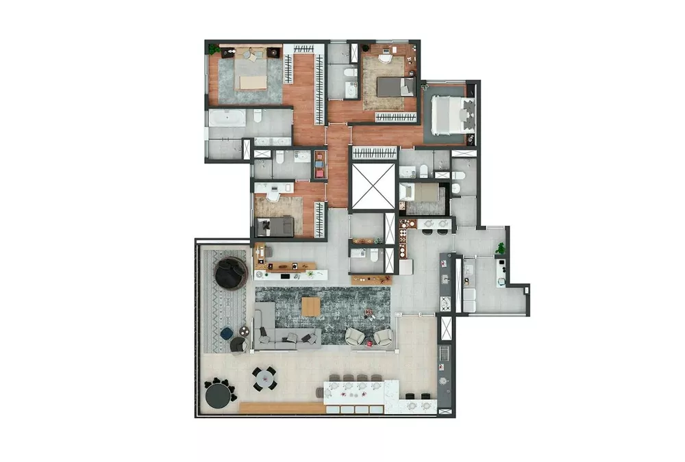 Apartamento à venda com 4 quartos, 230m² - Foto 4