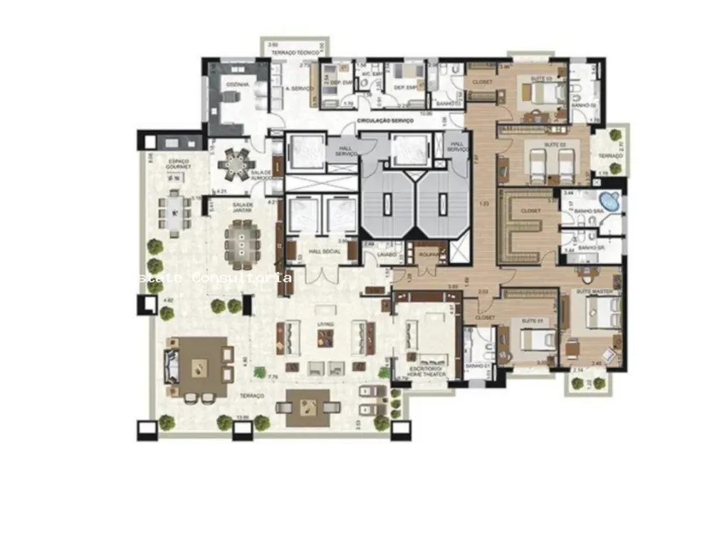 Apartamento, 4 quartos, 408 m² - Foto 12