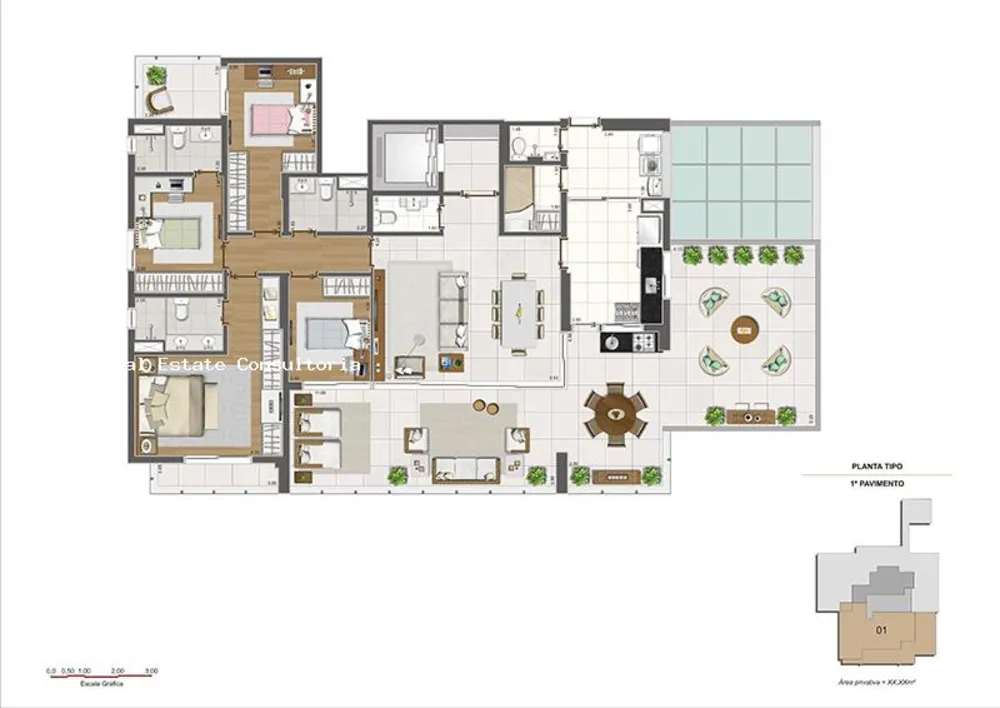 Apartamento, 3 quartos, 185 m² - Foto 2