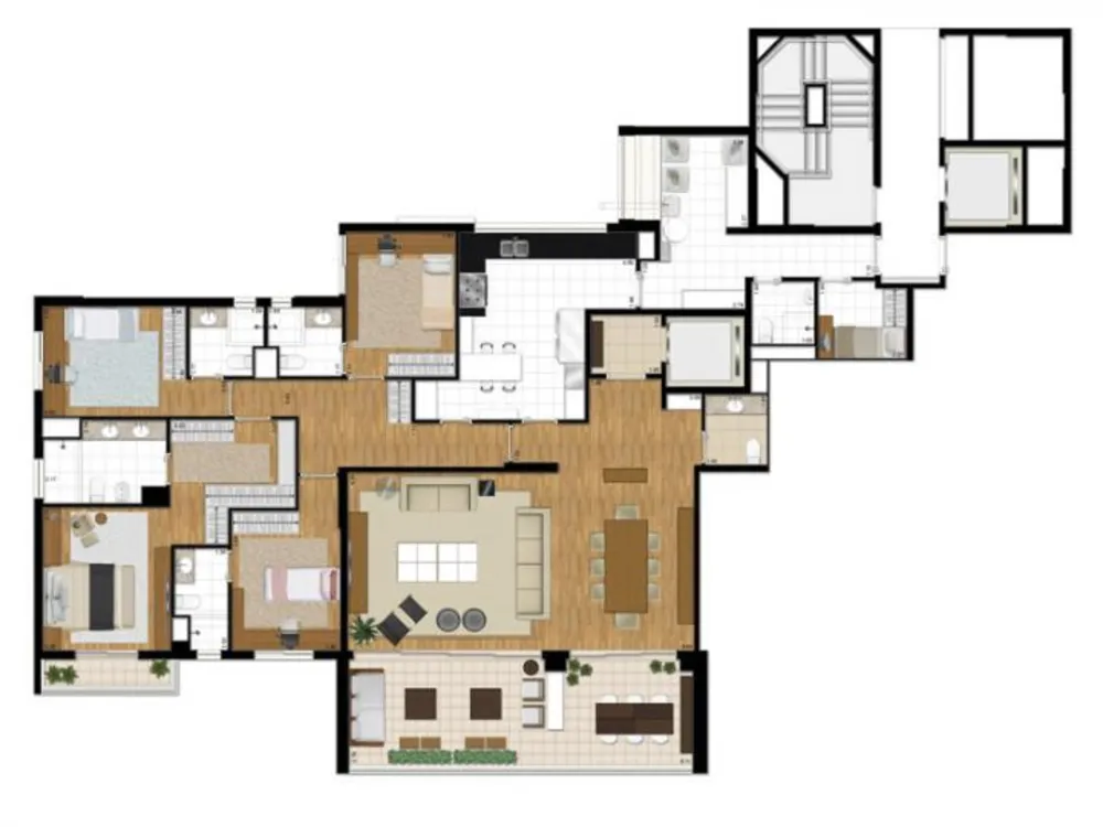 Apartamento, 4 quartos, 243 m² - Foto 2