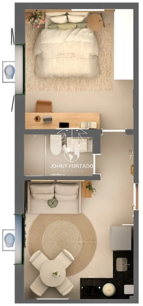 Apartamento, 1 quarto, 33 m² - Foto 3