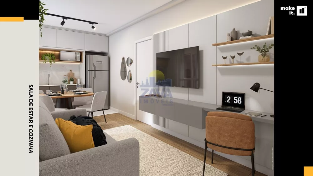 Apartamento à venda com 2 quartos, 44m² - Foto 3