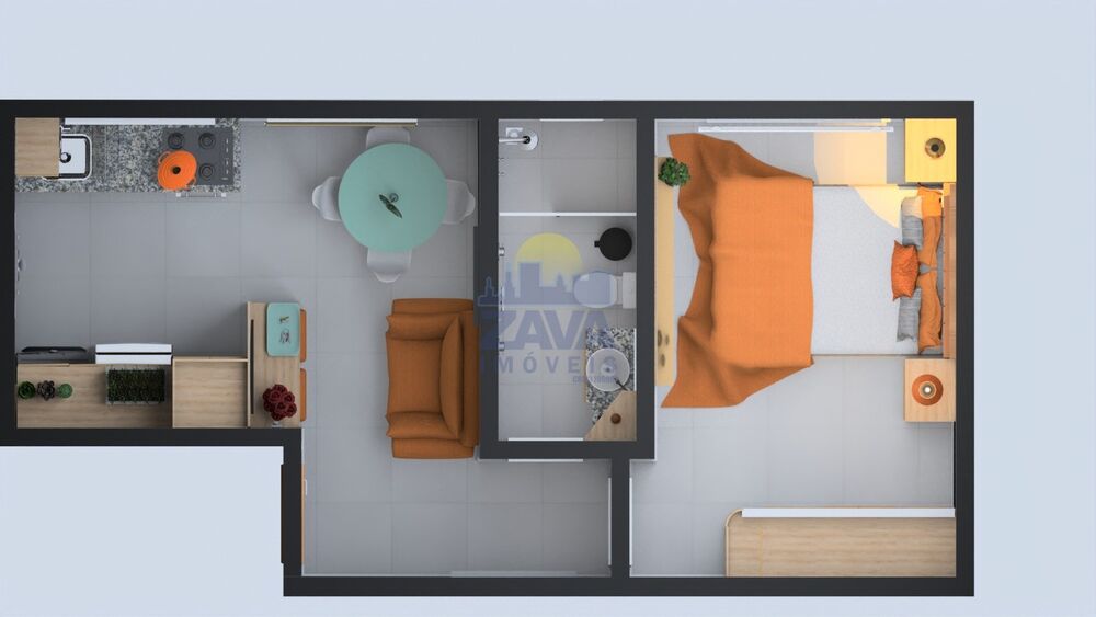 Apartamento à venda com 1 quarto, 21m² - Foto 3