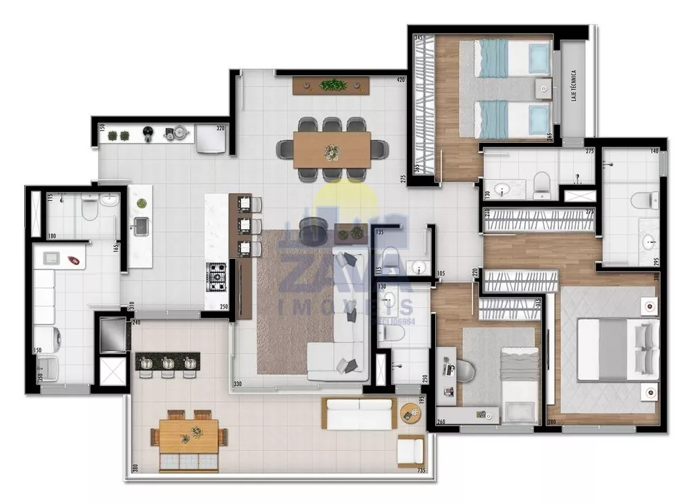 Apartamento à venda com 3 quartos, 141m² - Foto 4