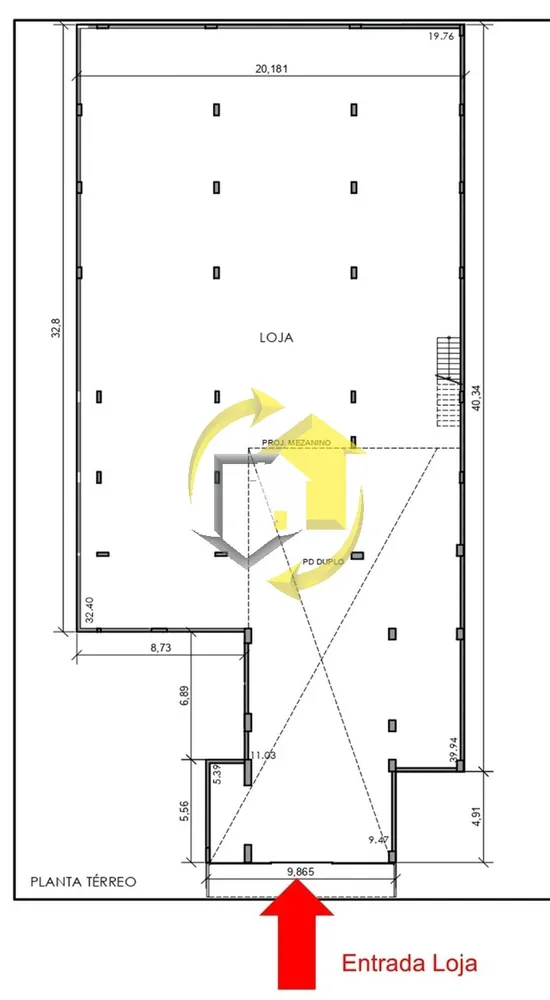 Loja-Salão, 1328 m² - Foto 3