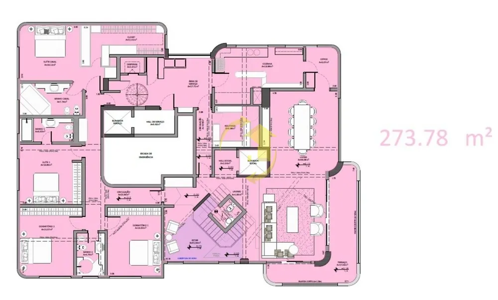 Cobertura, 4 quartos, 642 m² - Foto 2
