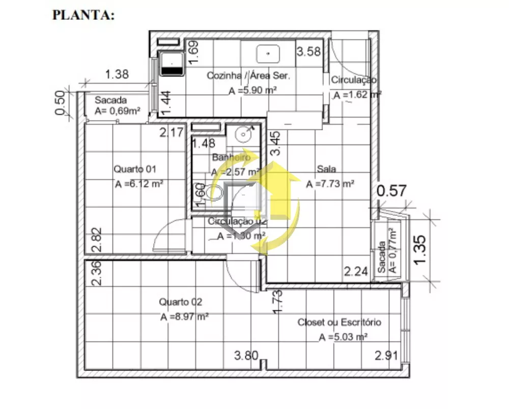 Apartamento à venda com 2 quartos, 42m² - Foto 7