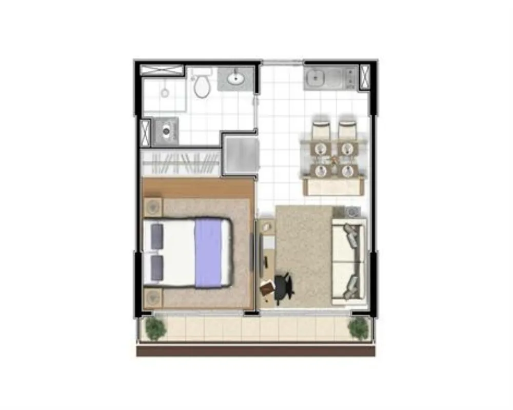 Apartamento, 1 quarto, 32 m² - Foto 2