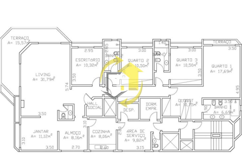 Apartamento, 4 quartos, 220 m² - Foto 1