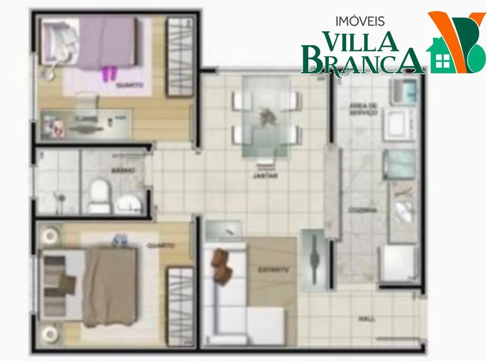 Apartamento, 2 quartos, 45 m² - Foto 2