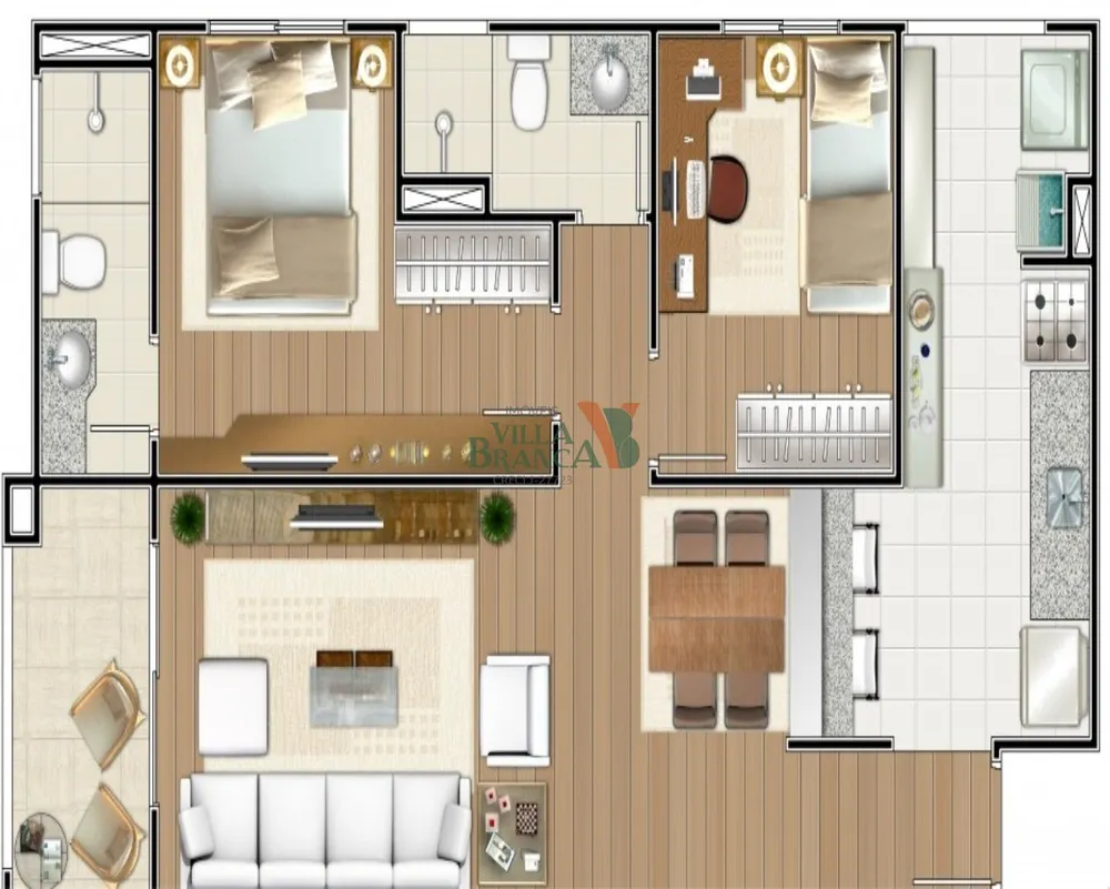 Apartamento, 2 quartos, 65 m² - Foto 2