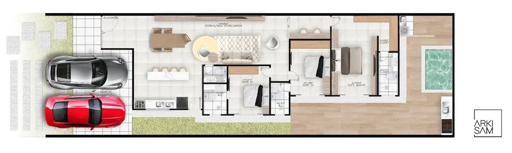 Casa de Condomínio, 3 quartos - Foto 3