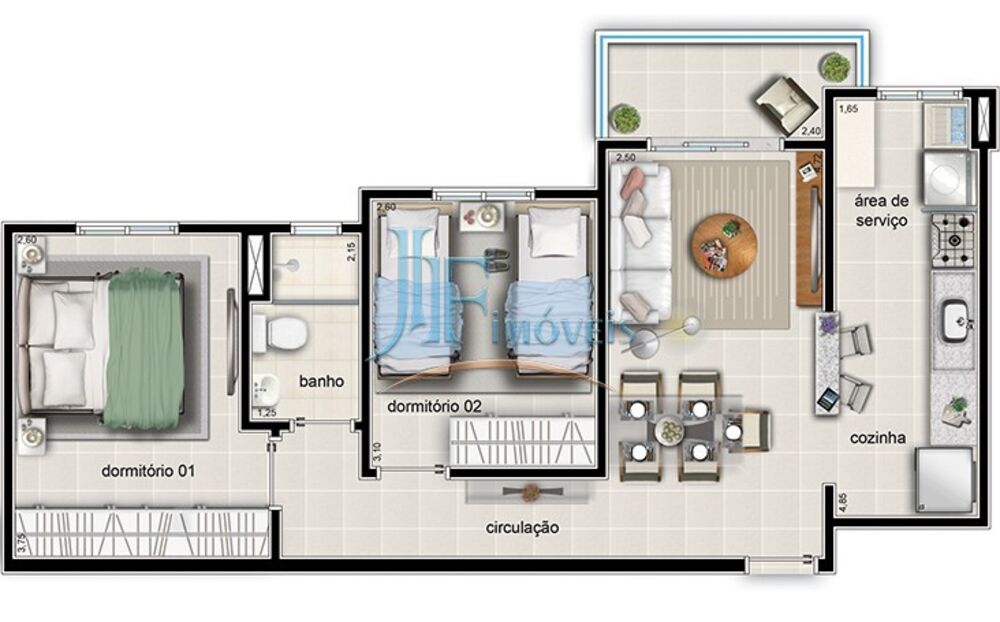 Apartamento, 2 quartos, 54 m² - Foto 8