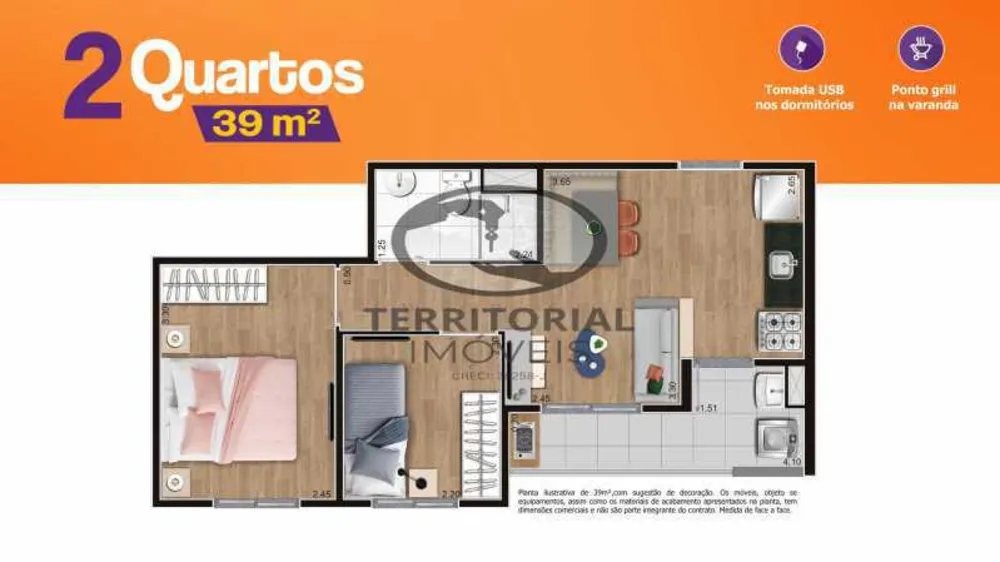 Apartamento, 2 quartos, 38 m² - Foto 2