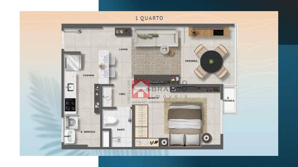 Apartamento, 1 quarto, 42 m² - Foto 7