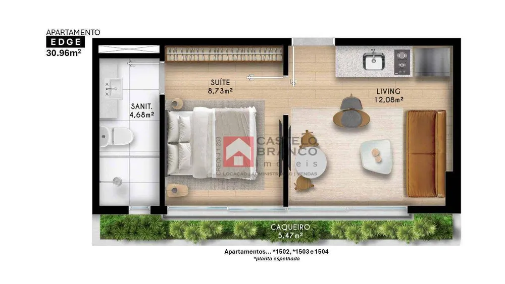 Apartamento, 1 quarto, 30 m² - Foto 10
