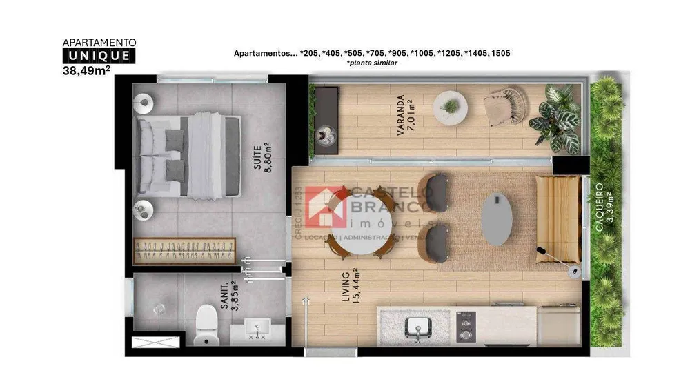 Apartamento, 1 quarto, 30 m² - Foto 12