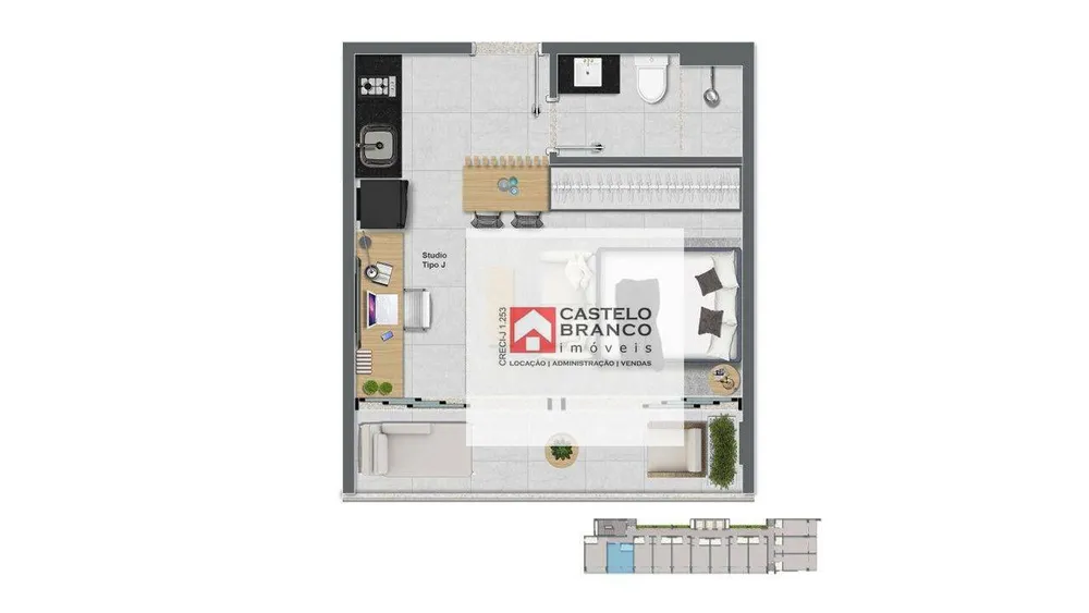 Apartamento, 1 quarto, 26 m² - Foto 6