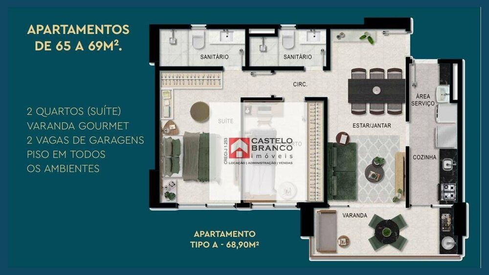 Apartamento, 2 quartos, 65 m² - Foto 10