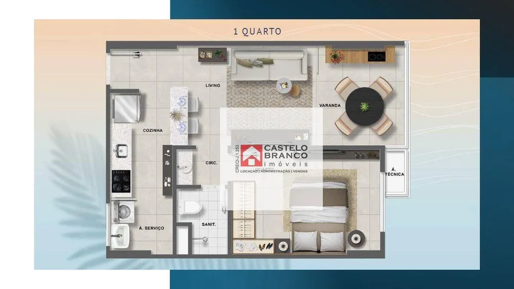 Apartamento, 1 quarto, 42 m² - Foto 8