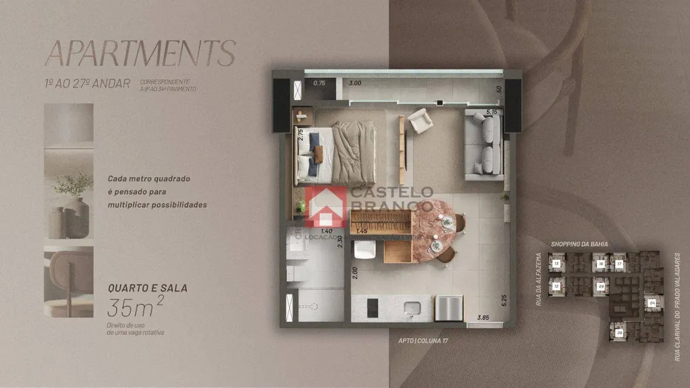 Apartamento, 1 quarto, 25 m² - Foto 3