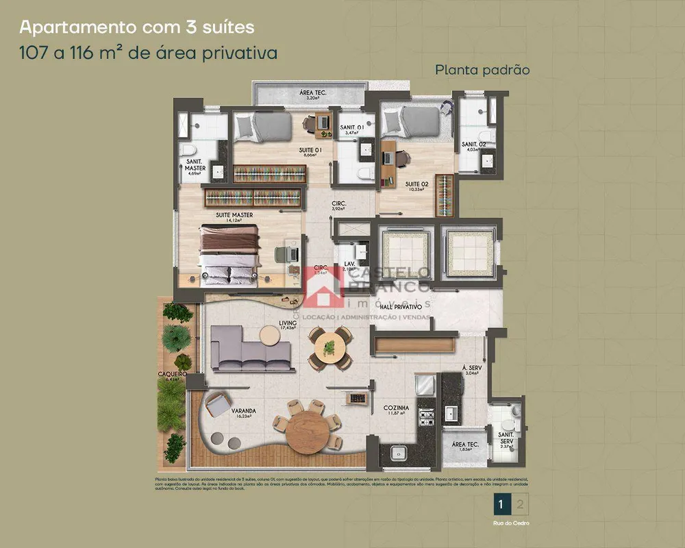 Apartamento, 3 quartos, 107 m² - Foto 6