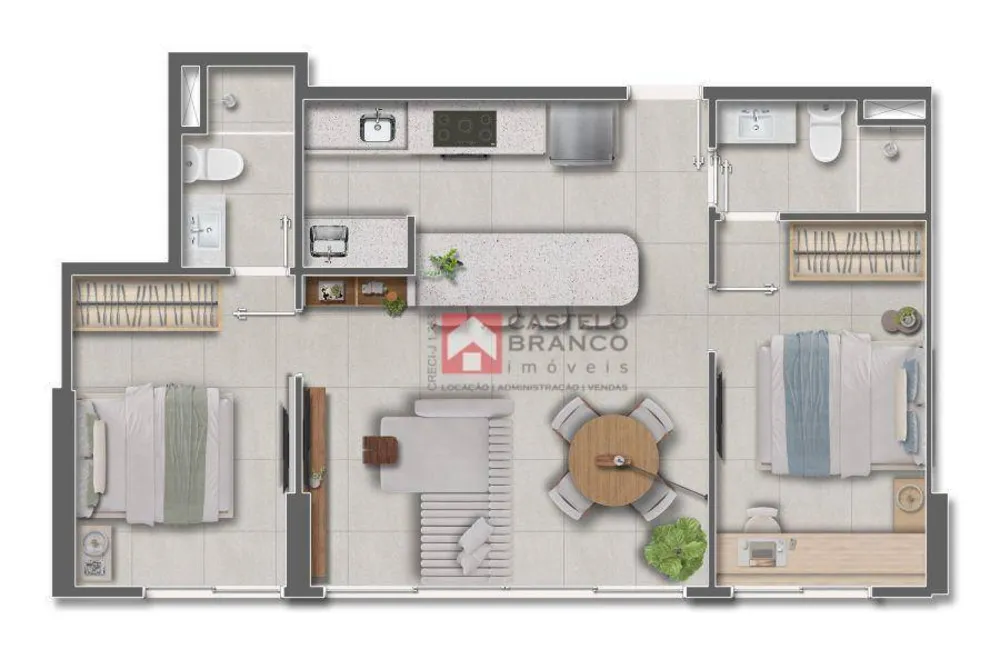 Apartamento, 2 quartos, 46 m² - Foto 6