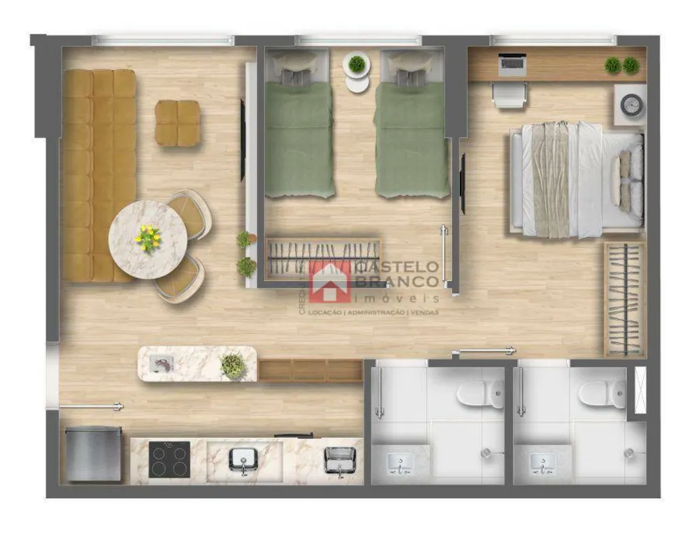 Apartamento, 2 quartos, 46 m² - Foto 8