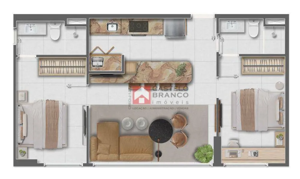 Apartamento, 2 quartos, 46 m² - Foto 4
