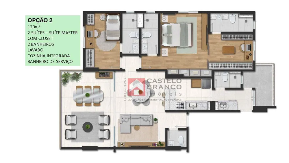 Apartamento, 3 quartos, 120 m² - Foto 5