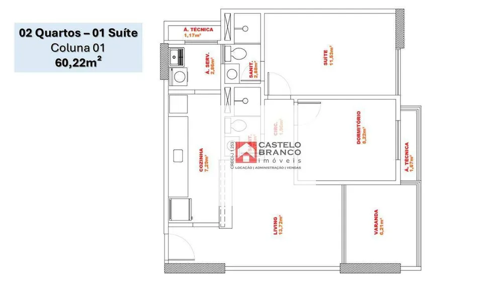 Apartamento, 2 quartos, 60 m² - Foto 4