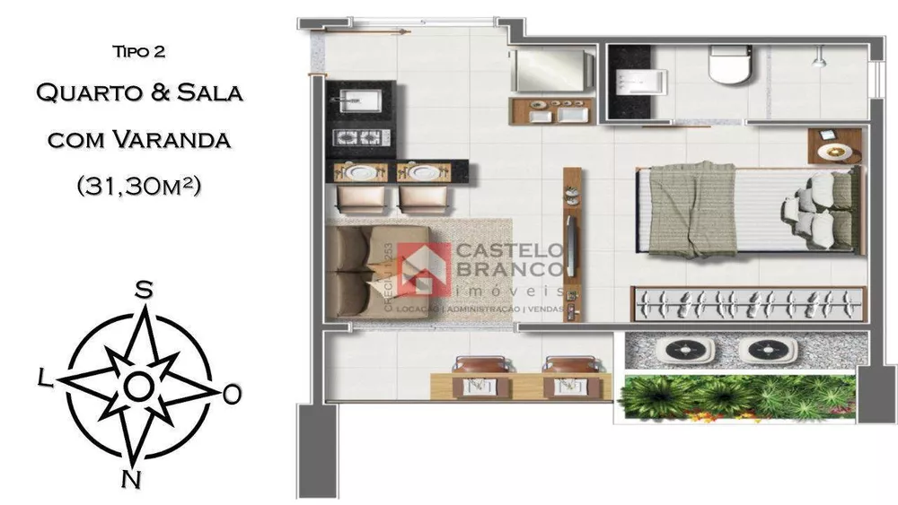 Apartamento, 1 quarto, 29 m² - Foto 8