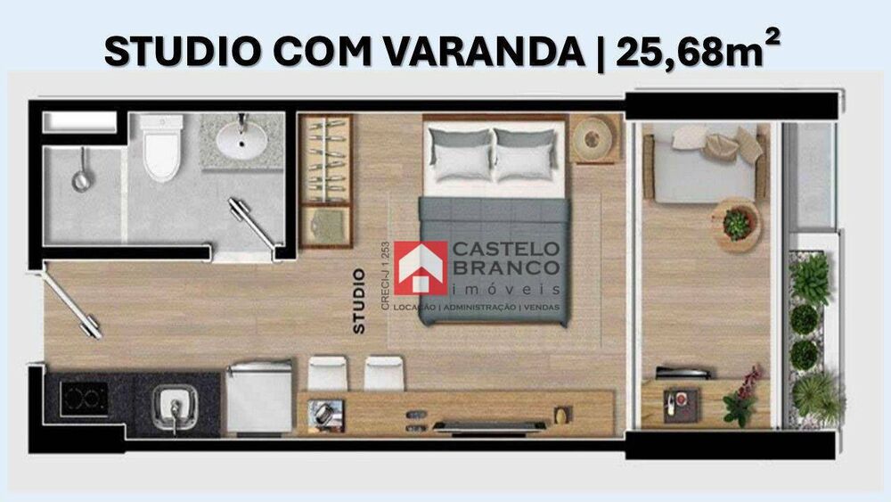 Apartamento, 1 quarto, 25 m² - Foto 6