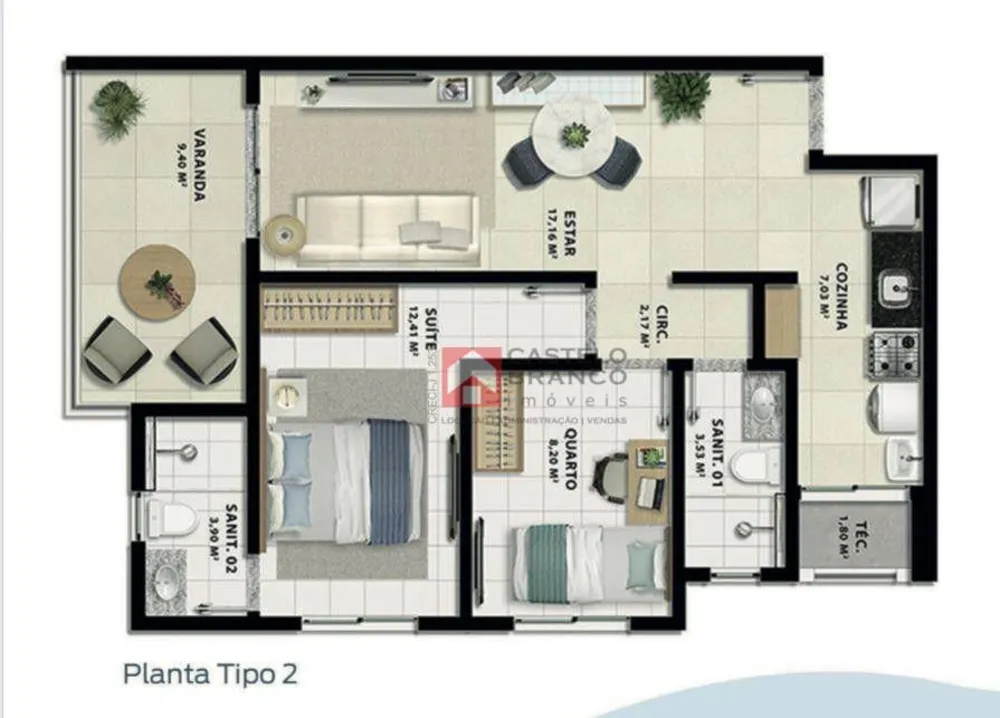 Apartamento, 2 quartos, 66 m² - Foto 9