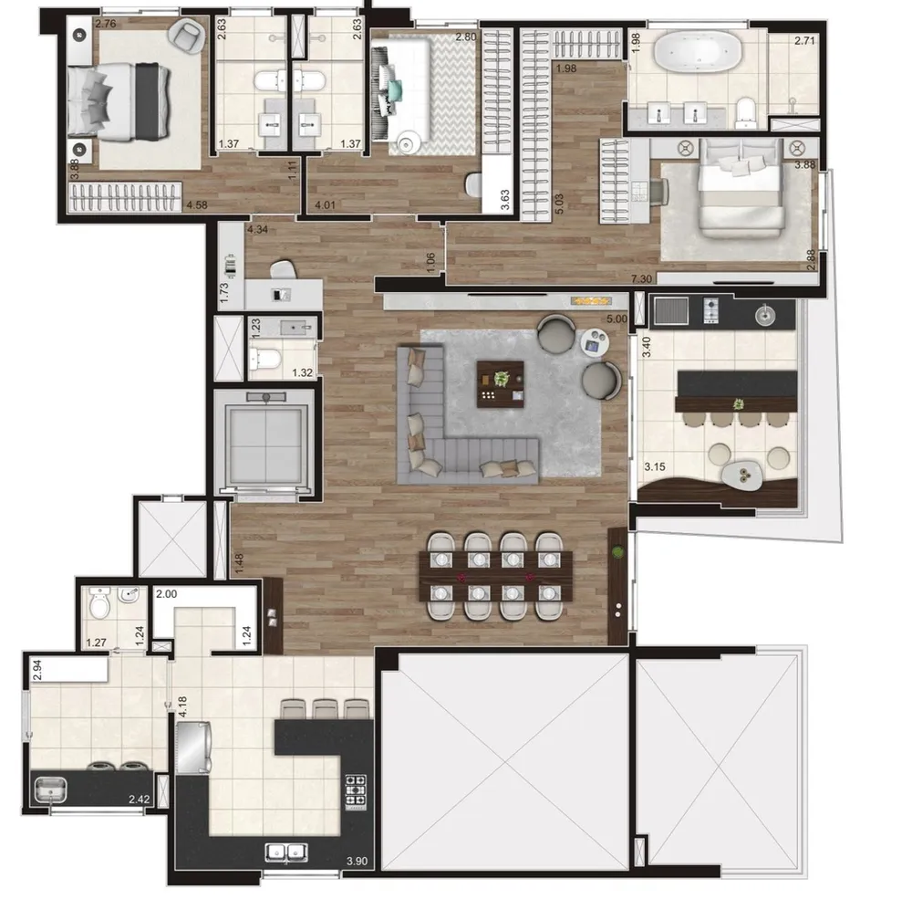 Apartamento, 3 quartos, 136 m² - Foto 6