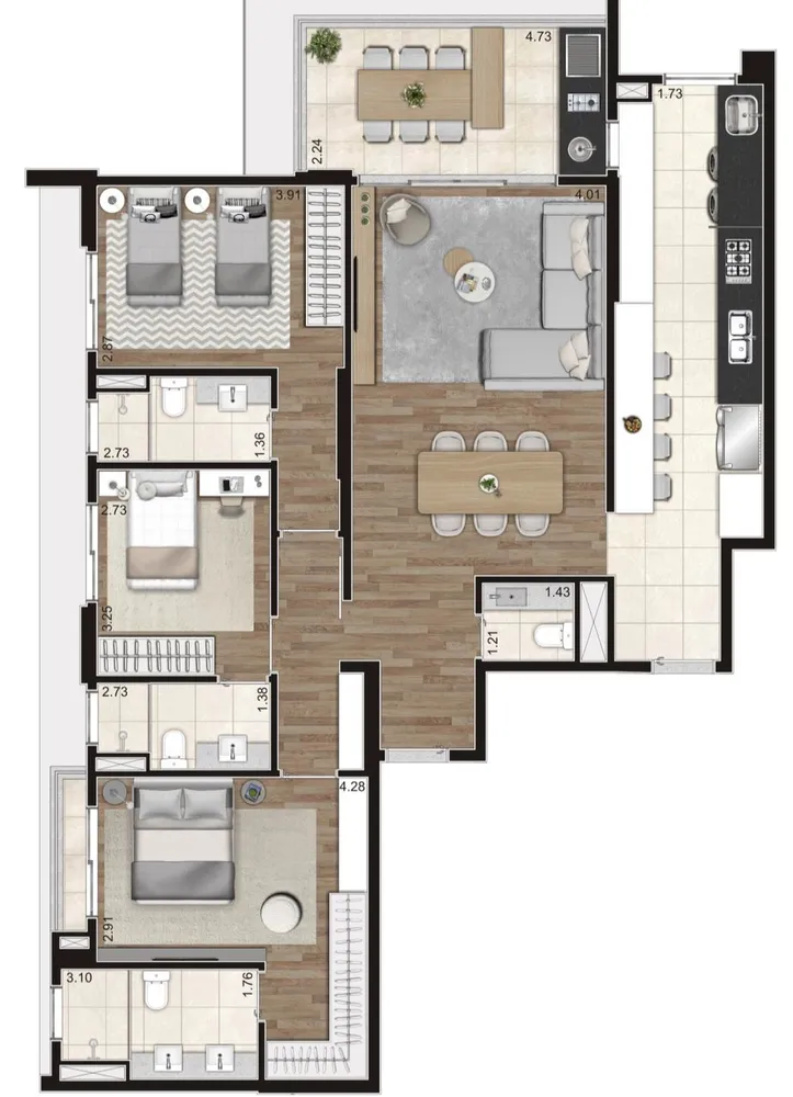 Apartamento, 2 quartos, 110 m² - Foto 18