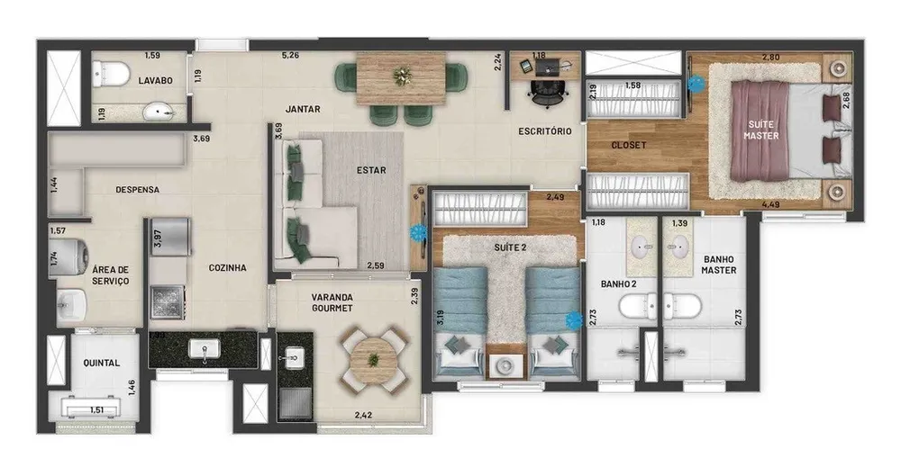 Apartamento, 2 quartos, 78 m² - Foto 19