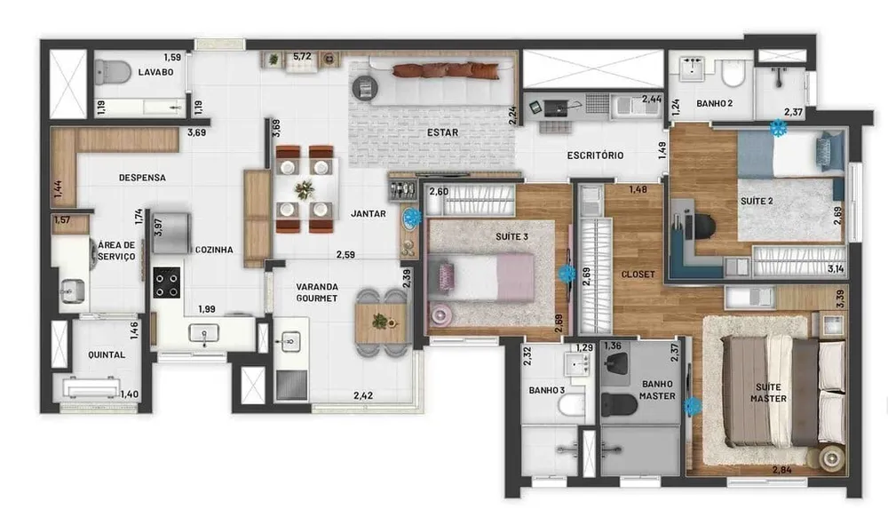 Apartamento, 3 quartos, 95 m² - Foto 21