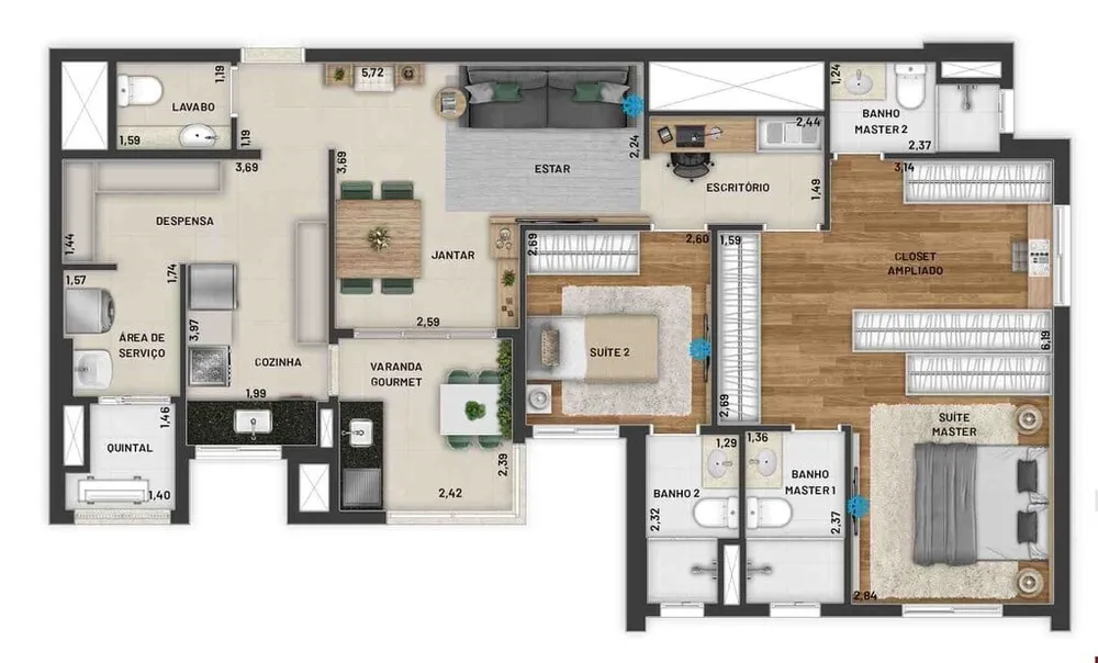 Apartamento, 3 quartos, 95 m² - Foto 24