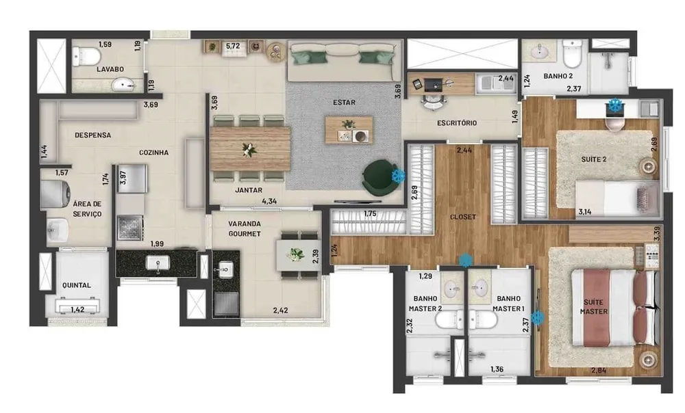 Apartamento, 3 quartos, 95 m² - Foto 22
