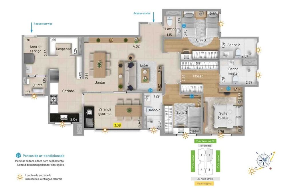 Apartamento, 3 quartos, 120 m² - Foto 7