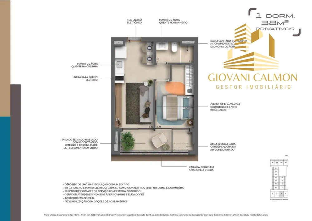 Apartamento, 1 quarto, 30 m² - Foto 10