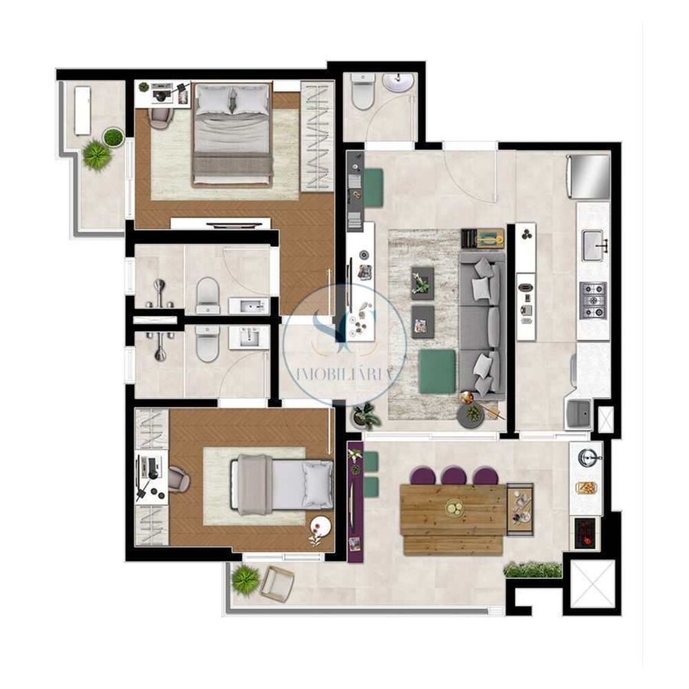 Apartamento, 2 quartos, 83 m² - Foto 3