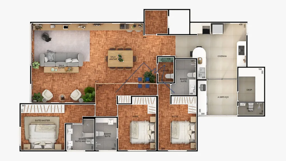 Apartamento, 3 quartos, 165 m² - Foto 3