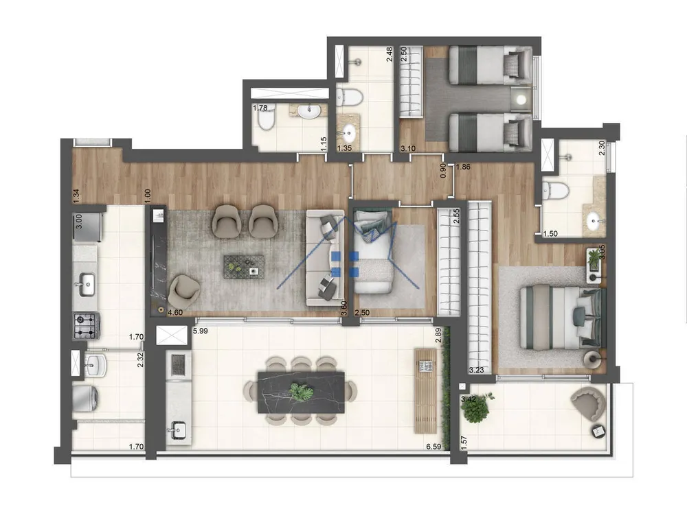 Apartamento, 3 quartos, 107 m² - Foto 15