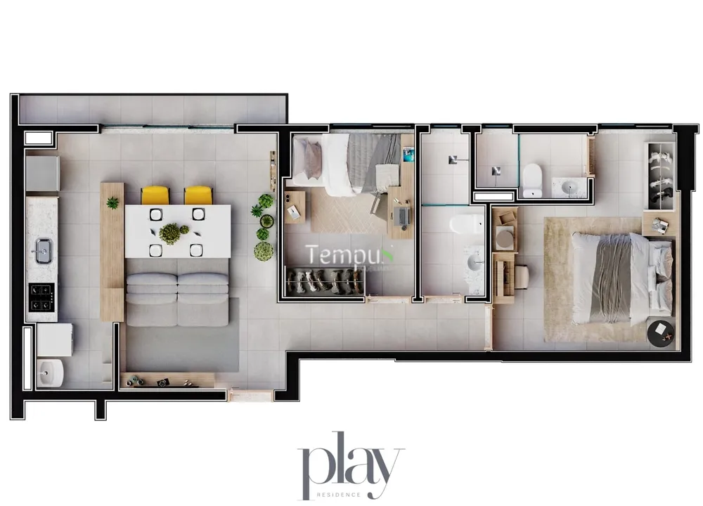Apartamento, 2 quartos, 64 m² - Foto 2
